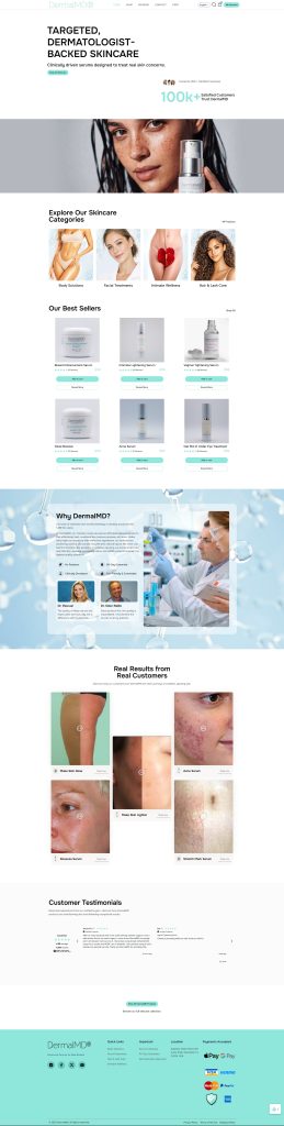Dermatologist Ecommerce Website